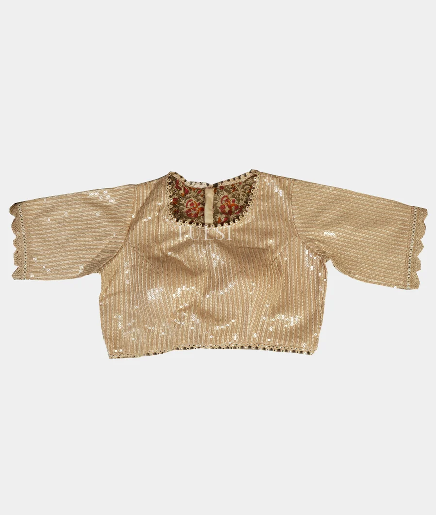 Beige Kora Organza Embroidery Saree T4739593