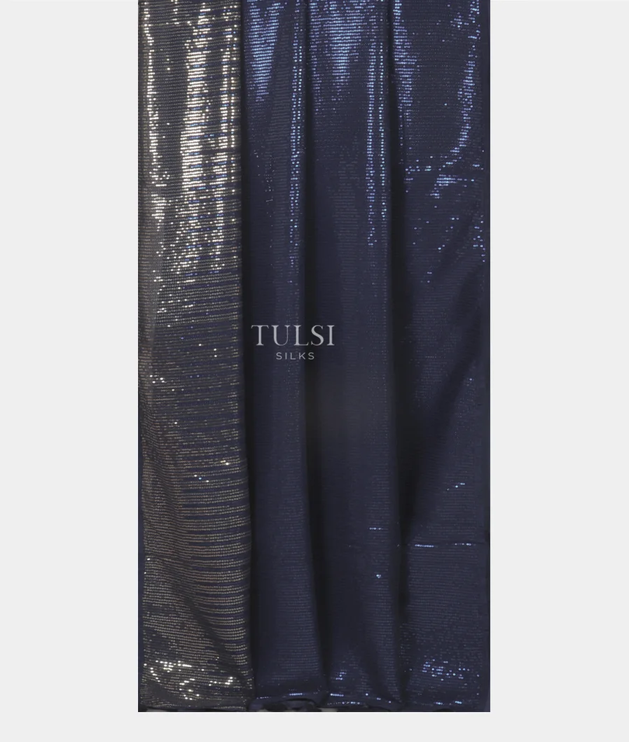 Blue Georgette Silk Embroidery Saree T4471072