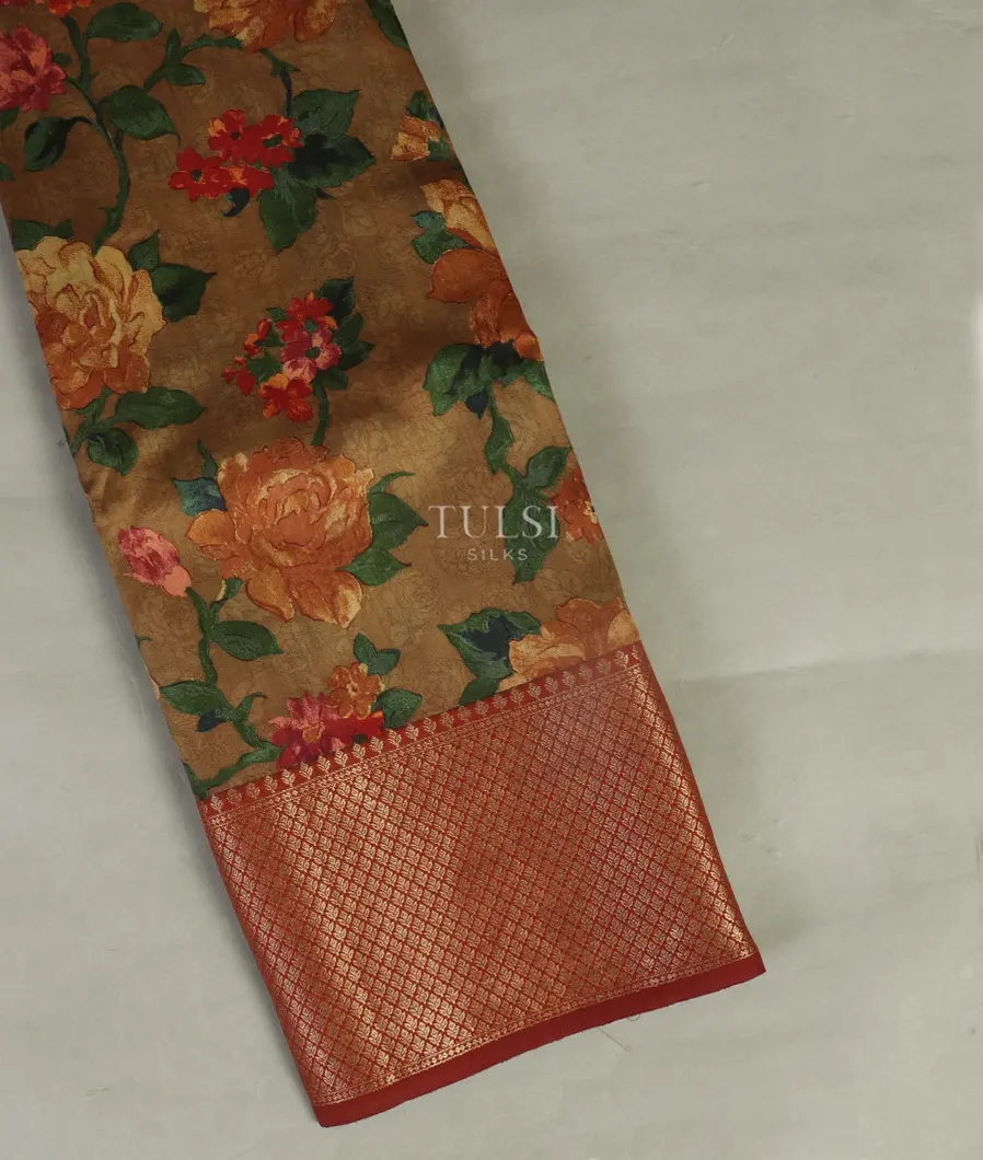 Khaki Brown Chaniya Silk Saree T478031-image