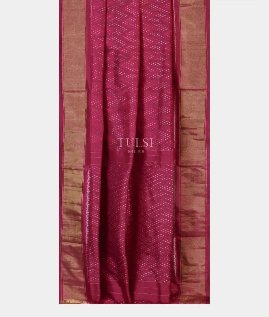 Purple Ikat Silk Saree T4650802