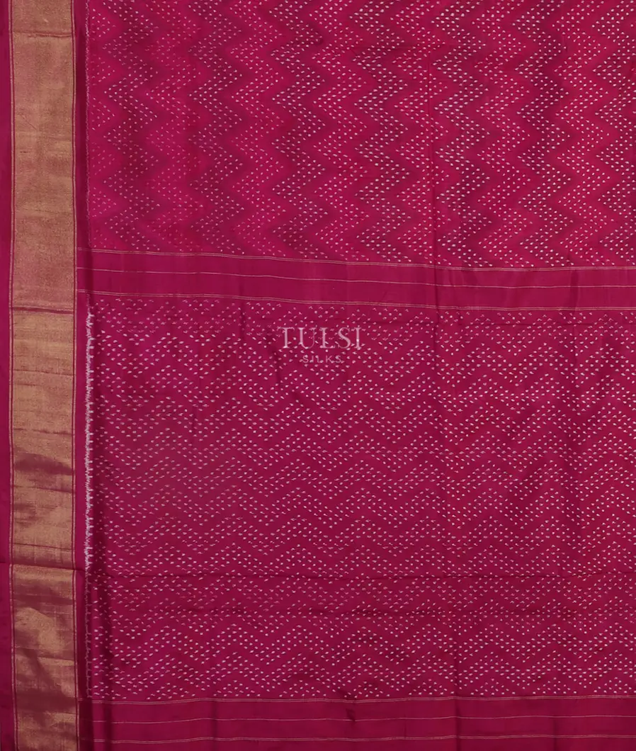 Purple Ikat Silk Saree T4650804