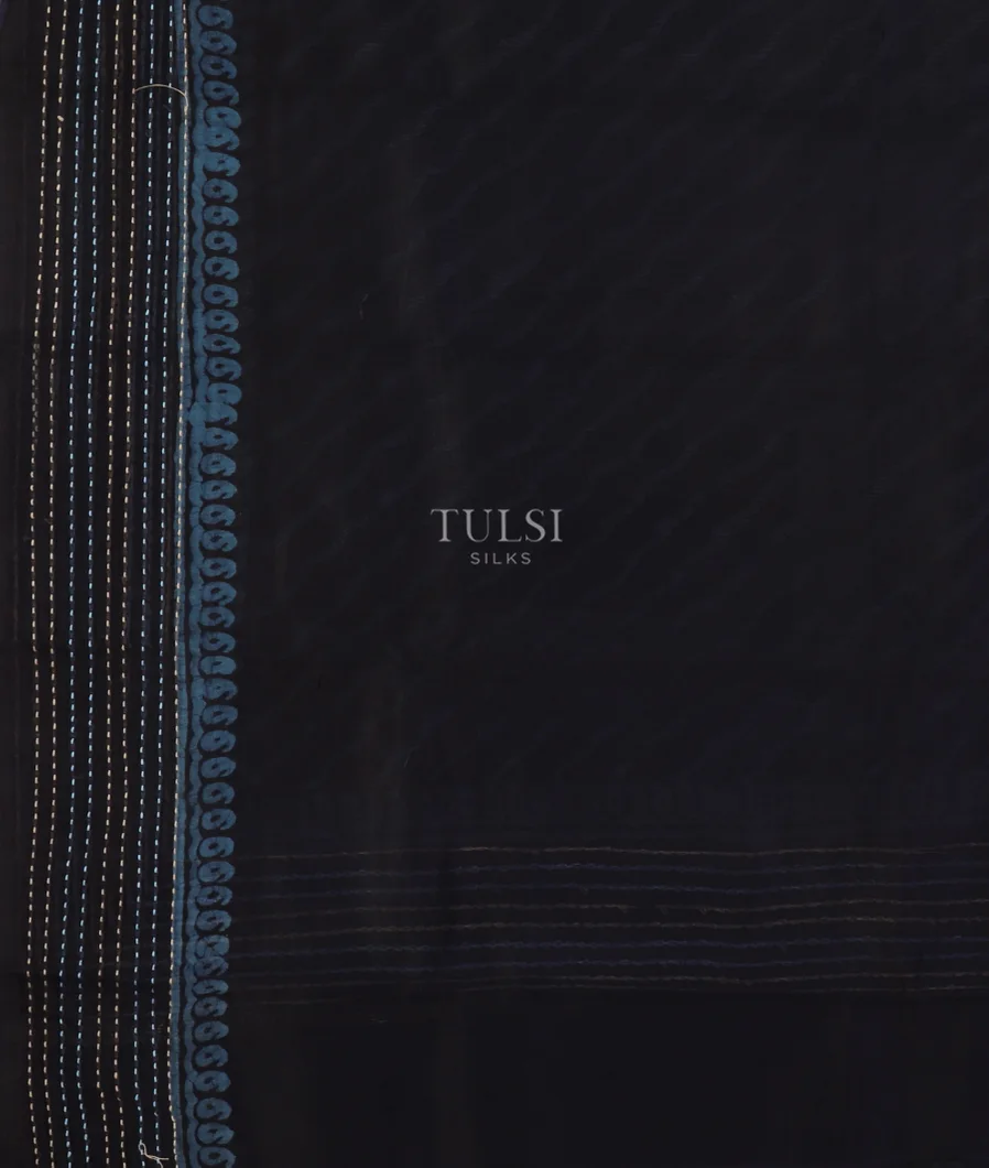 Blue Soft Printed Cotton Saree T4335693