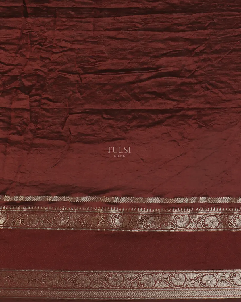 Brown Bandhani Gajji Silk Saree T4773203