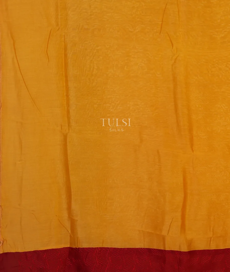Yellow Chanderi Cotton Saree T4762943