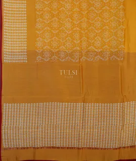 Yellow Chanderi Cotton Saree T4762944