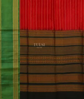 Red Silk Cotton Saree T4602154