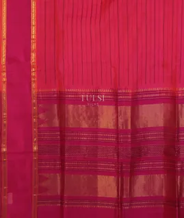 Rani Pink Silk Cotton Saree T4512944