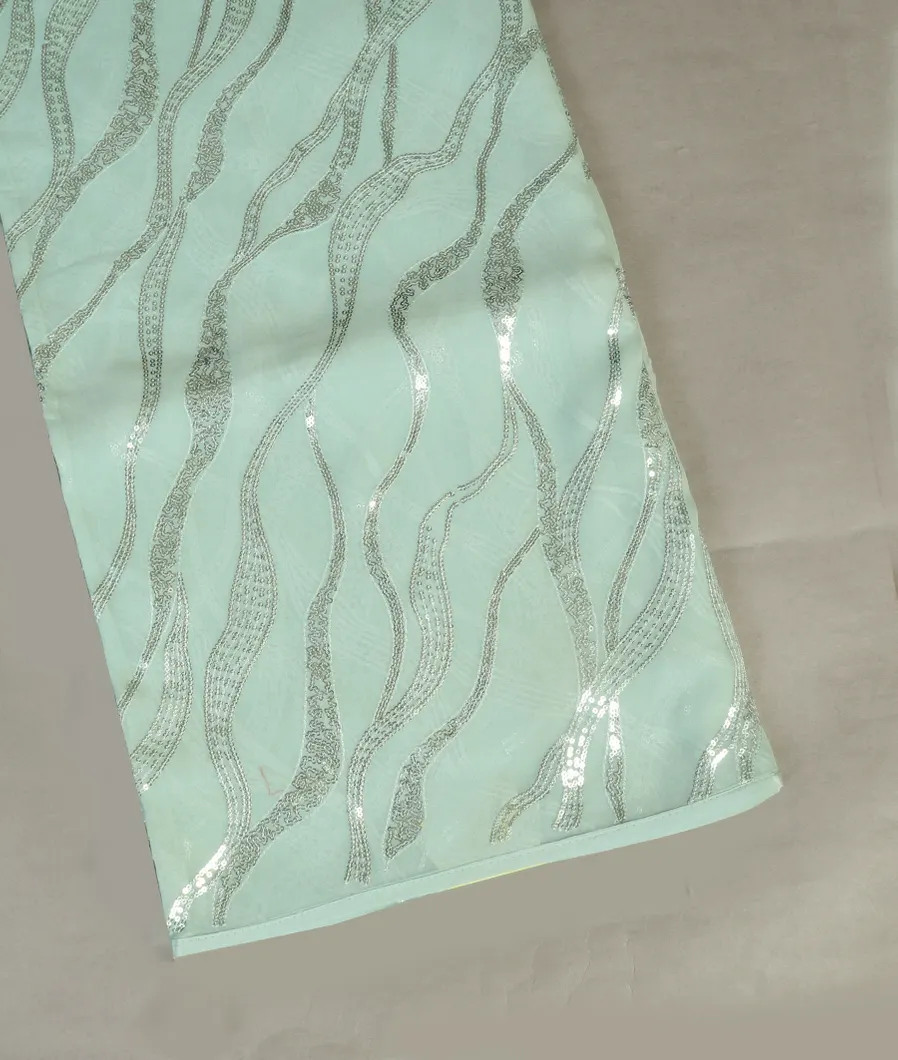 Blue Georgette Silk Embroidery Saree T469075-image