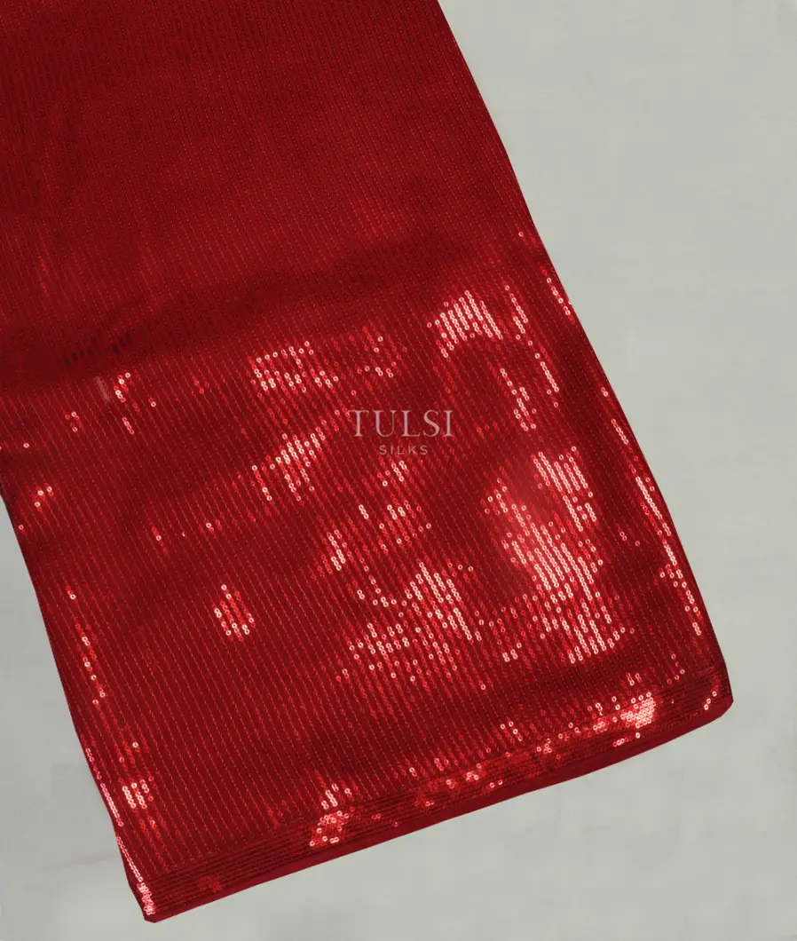 Red Georgette Silk Embroidery Saree T447108-image