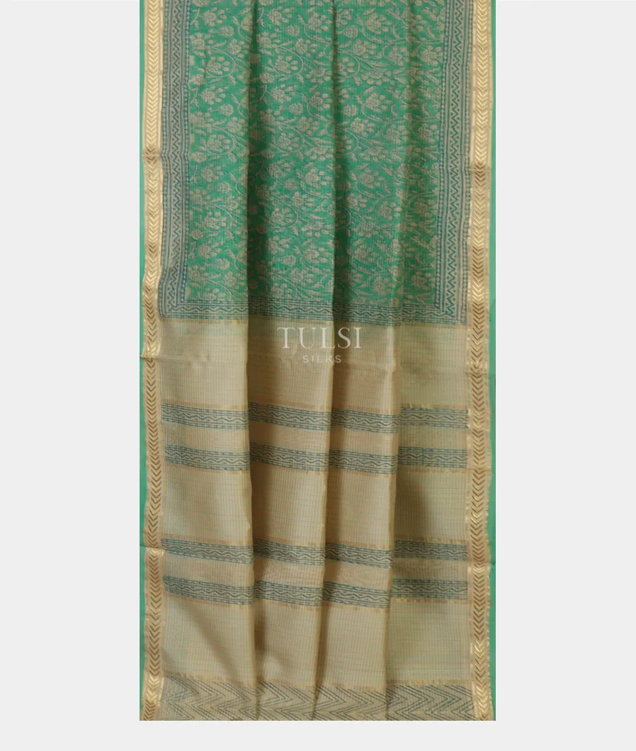 Green Maheshwari Printed Cotton Saree T4511102