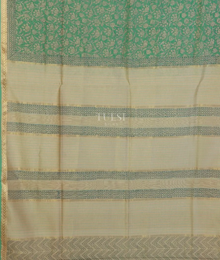 Green Maheshwari Printed Cotton Saree T4511104