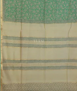 Green Maheshwari Printed Cotton Saree T4511104