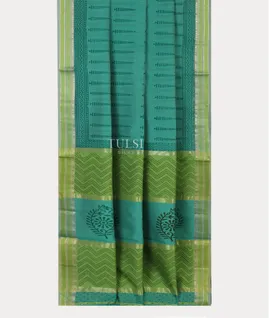 Green Maheshwari Printed Cotton Saree T4280502