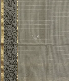 Grey Maheshwari Printed Cotton Saree T4511433