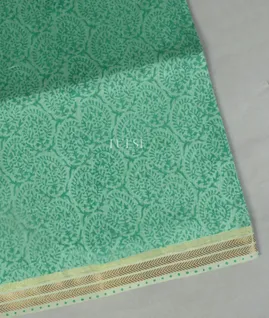 Green Maheshwari Printed Cotton Saree T4280541