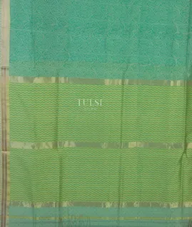 Green Maheshwari Printed Cotton Saree T4280544