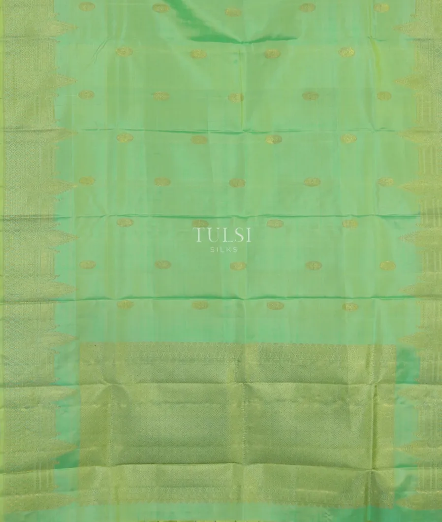 Green Handwoven Kanjivaram Silk Dupatta T3788943