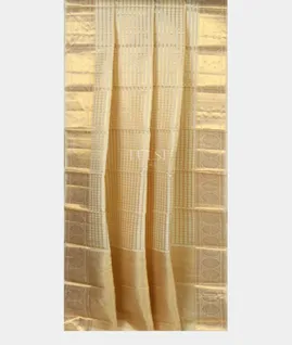 Cream Handwoven Kanjivaram Silk Dupatta T3606882