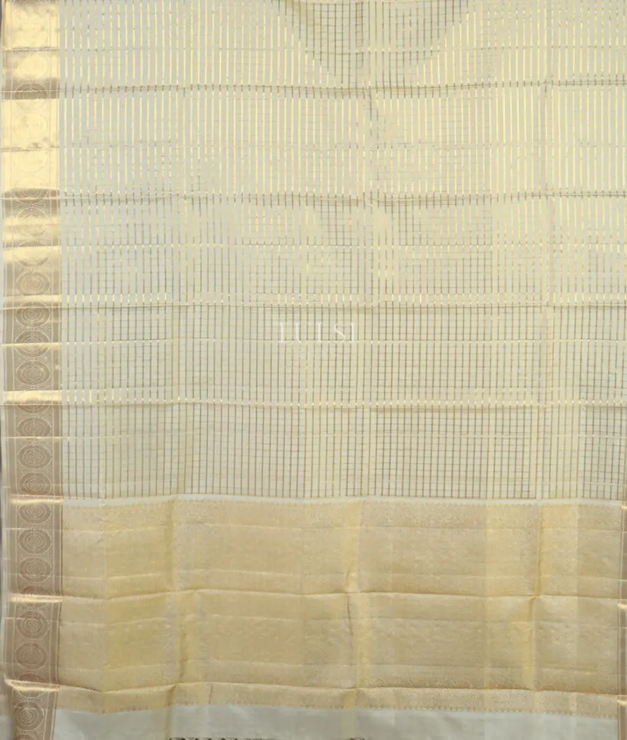 Cream Handwoven Kanjivaram Silk Dupatta T3606883