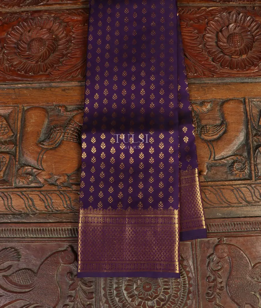 Purple Handwoven Kanjivaram Silk Dupatta T459323-image