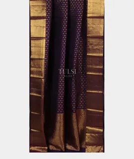 Purple Handwoven Kanjivaram Silk Dupatta T4593232