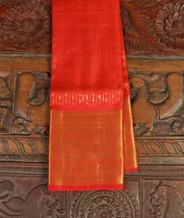 Orange Handwoven Kanjivaram Silk Dupatta T3788911