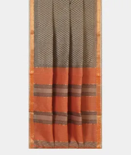 Grey Maheshwari Printed Cotton Saree T4511112