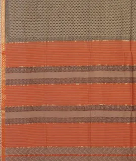 Grey Maheshwari Printed Cotton Saree T4511114