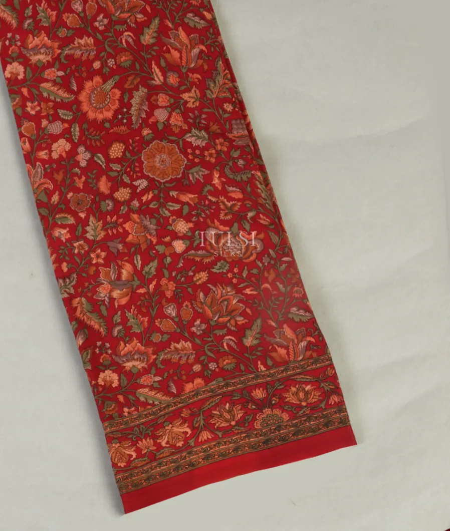 Red Georgette Silk Saree T473671-image