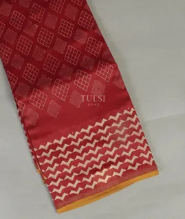 Red Soft Printed Cotton Saree T4763031