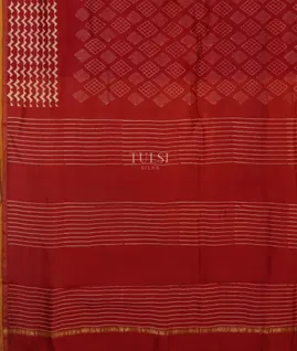 Red Soft Printed Cotton Saree T4763035