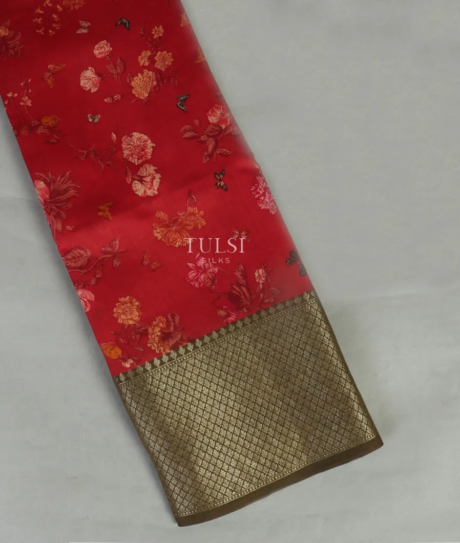 Red Chaniya Silk Saree T478048-image