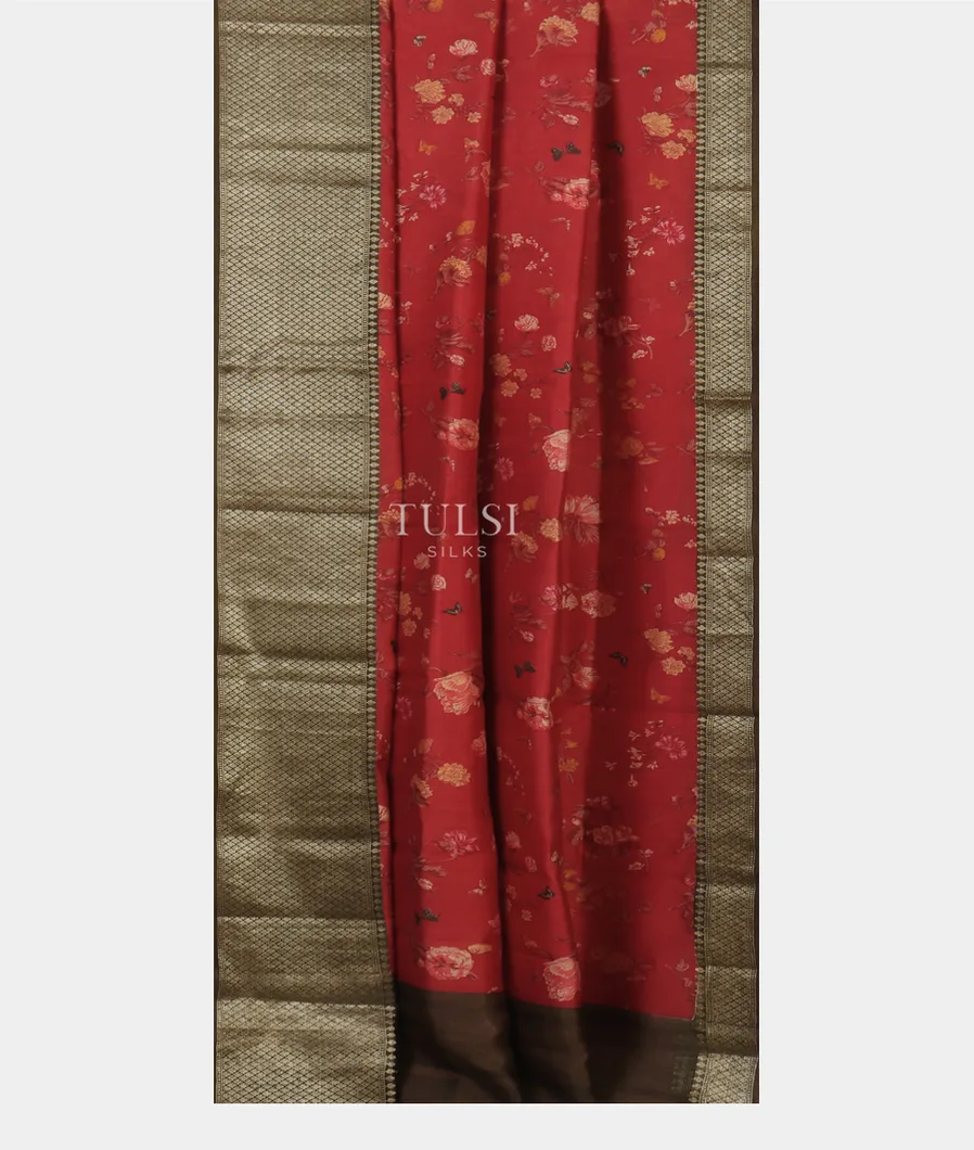 Red Chaniya Silk Saree T4780482