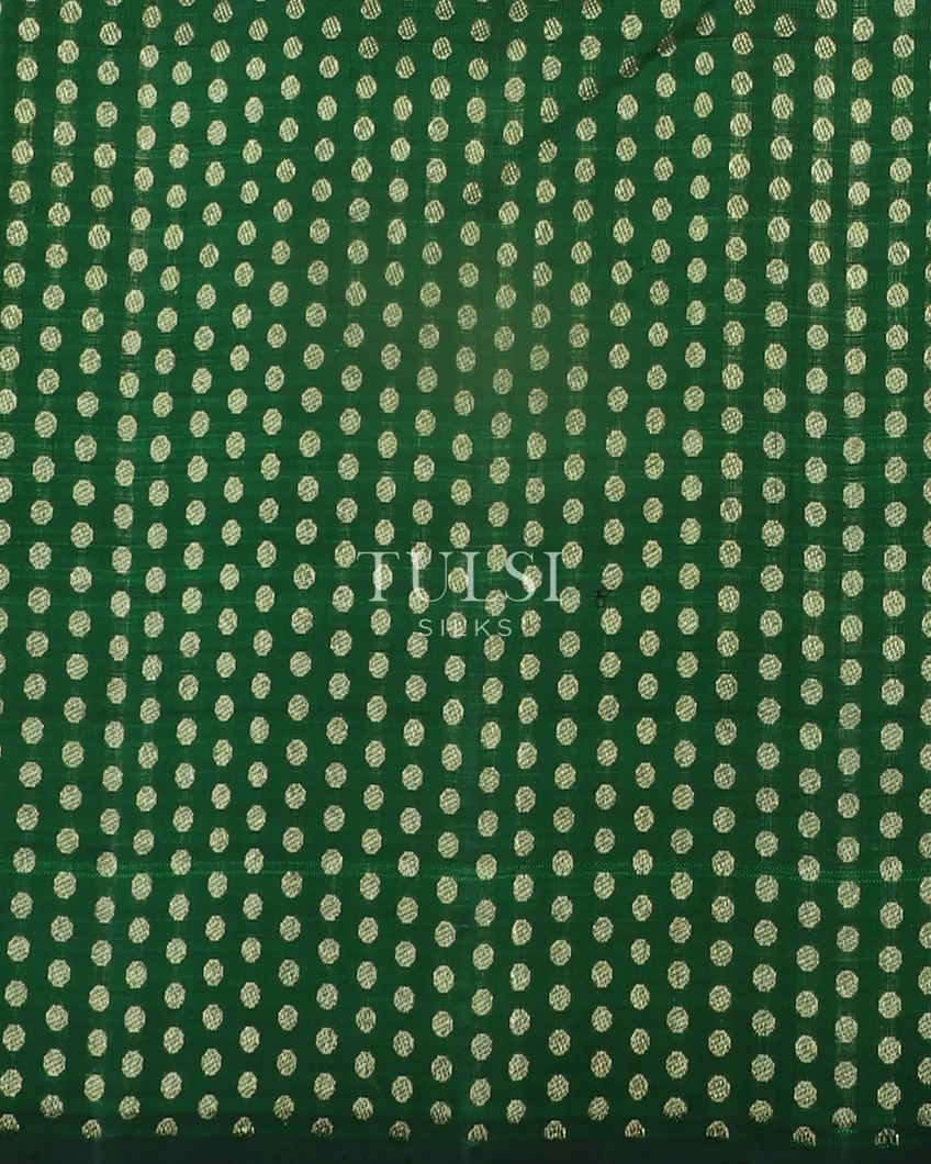 Bottle Green Handwoven Kanjivaram Silk Saree T4711703