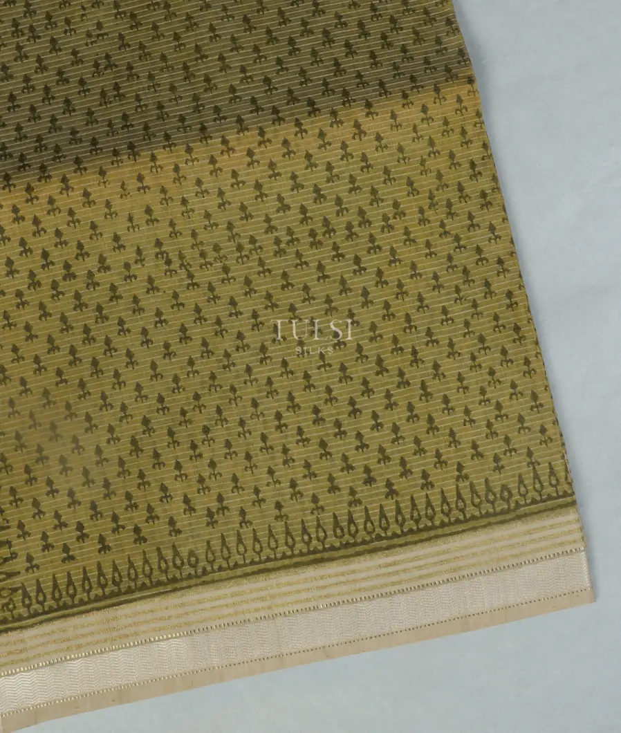 Green Maheshwari Printed Cotton Saree T363239-image