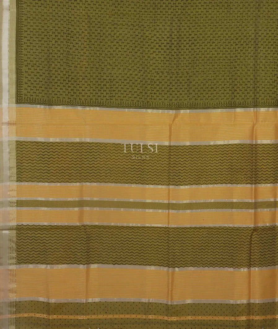 Green Maheshwari Printed Cotton Saree T3632394