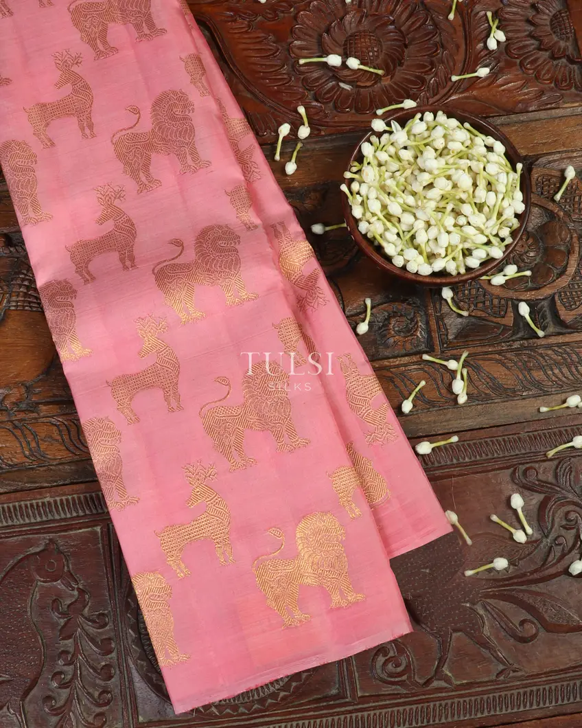 Pink Handwoven Kanjivaram Silk Saree T451524-image