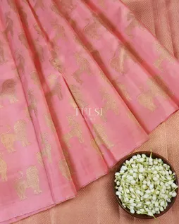Pink Handwoven Kanjivaram Silk Saree T4515242