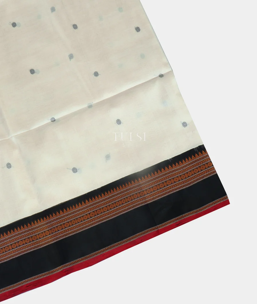 White Silk Cotton Saree T479072-image