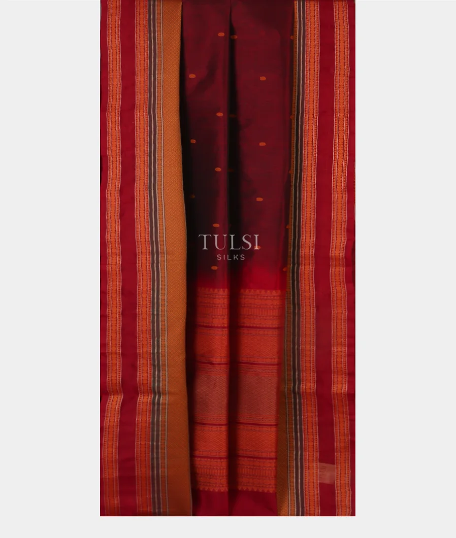 Maroon Silk Cotton Saree T4790992