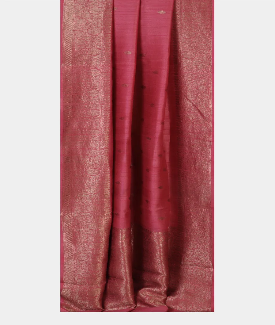 Pink Banaras Tussar Georgette Saree T4787922