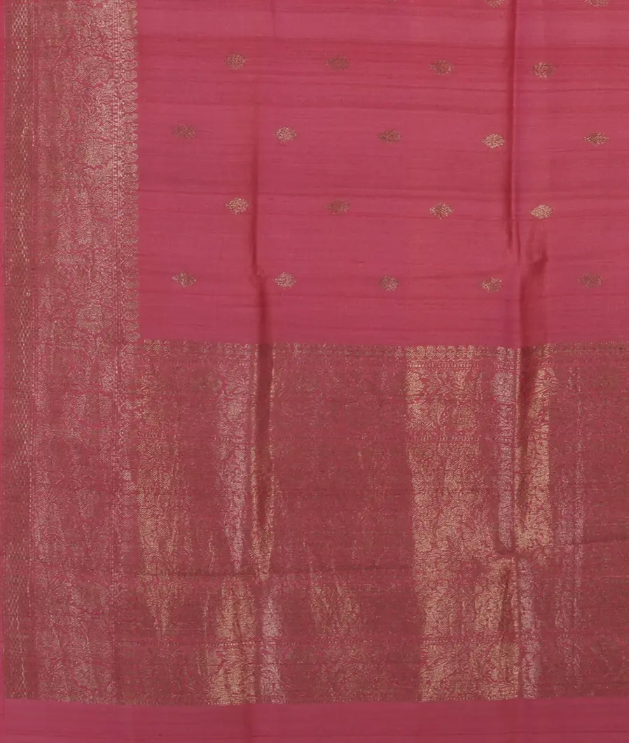 Pink Banaras Tussar Georgette Saree T4787924