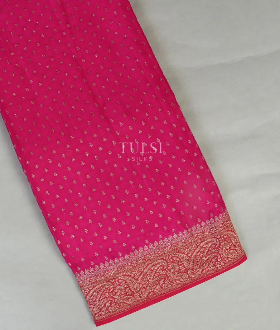 Magenta Crepe Silk Saree T459605-image