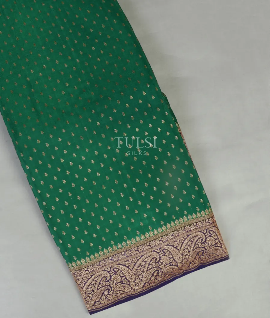 Green Crepe Silk Saree T459620-image