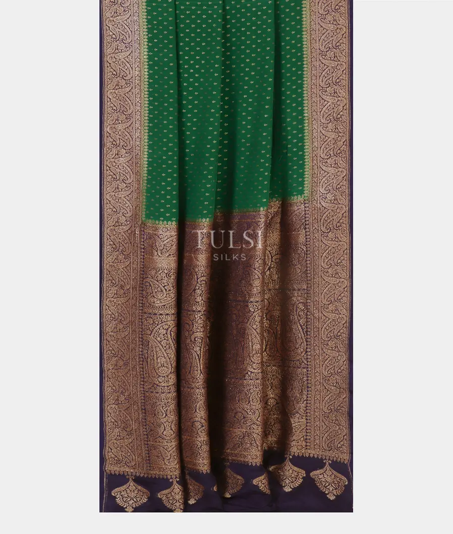 Green Crepe Silk Saree T4596202