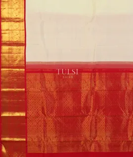 Off - White Handwoven Kanjivaram Silk Saree T4258684