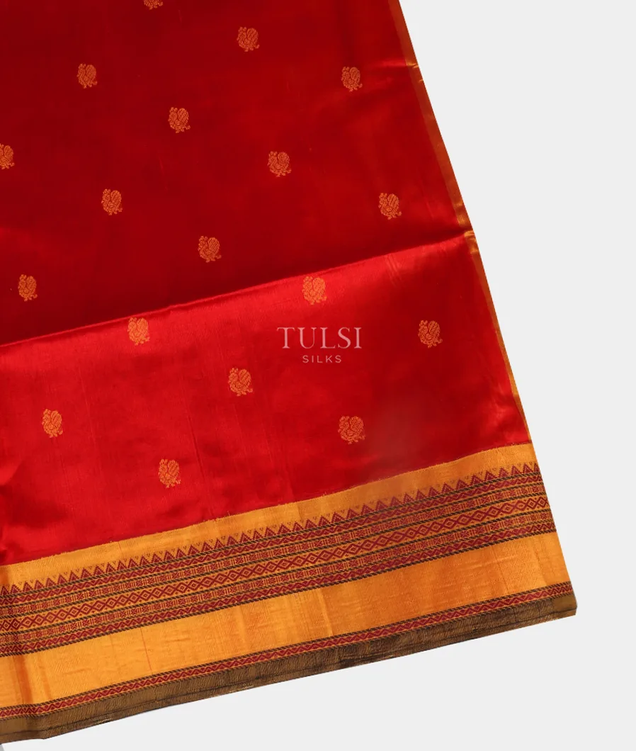 Red Silk Cotton Saree T479069-image