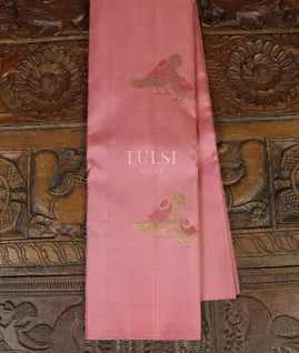 Pink Handwoven Kanjivaram Silk Saree T4603961