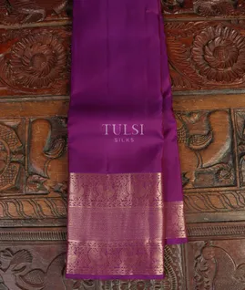 Purple Soft Silk Saree T4666141
