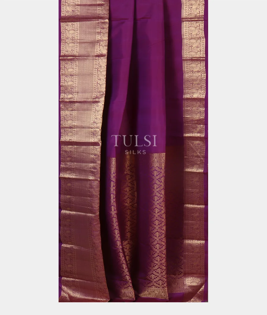 Purple Soft Silk Saree T4666142